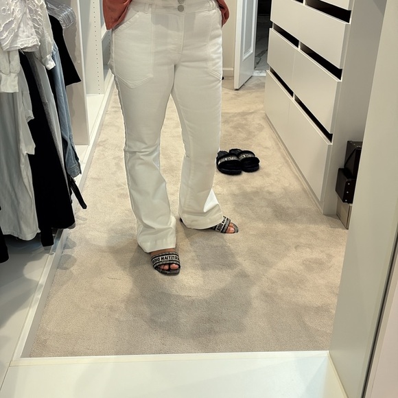 Frame Double Button NWT WHITE FLARE JEAN - Picture 12 of 13
